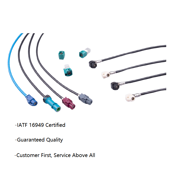 Factory Car Dual Fakra Rf Radio Antenna Adapter With Amplifier Cable for Rns510/rcd510/310/golf/mk5/mk6/passat B6/b7/tiguan